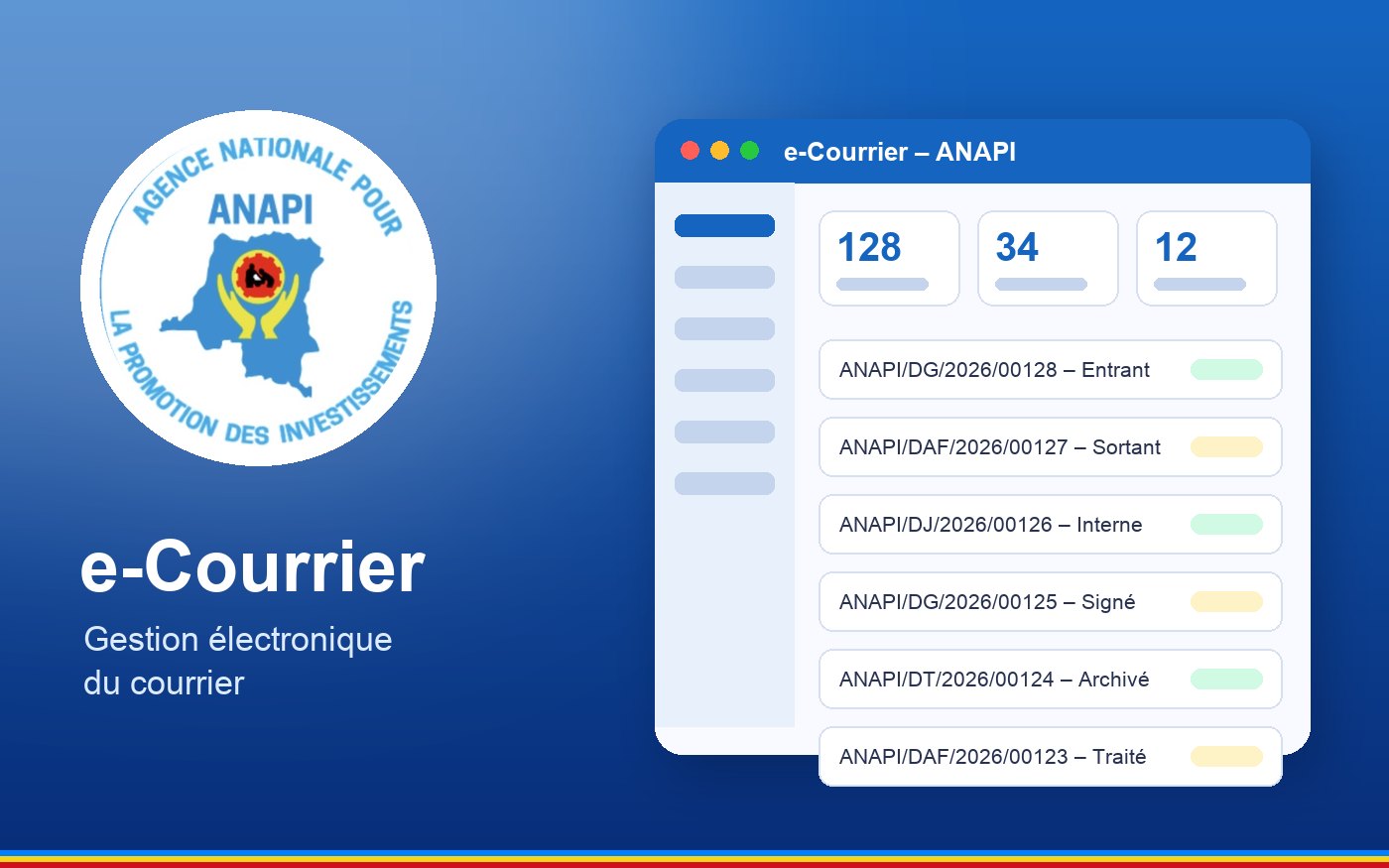 Aperçu de ANAPI e-Courrier